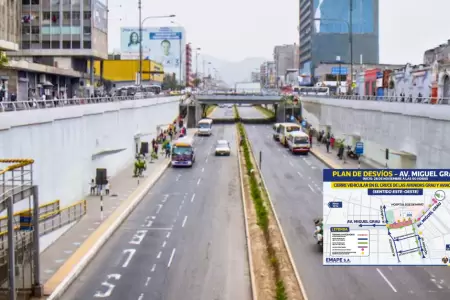 Cierre vehicular HOY en la intersecci�n de avenida Grau y avenida Aviaci�n.