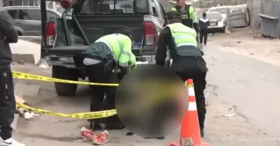 Hombre de 32 aos fue asesinado a balazos en San Juan de Miraflores.