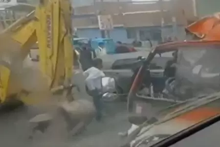 El Anconero protagoniz� triple choque en Los Olivos.