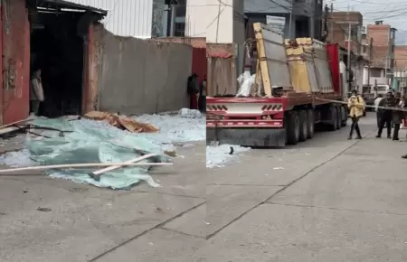 Joven ayudante perdi la vida tras quedar atrapado por planchas de vidrio