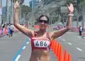 Kimbely Garca gan el oro en la media maratn marcha femenina en los Juegos Bolivarianos 2025