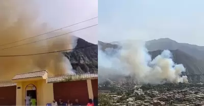 Incendio 29 de noviembre en Chosica