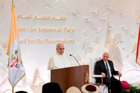 Papa Len en su visita al Lbano.