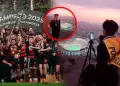 El cerro hecho cabina: joven sorprende con su relato improvisado de la Libertadores frente al Monumental