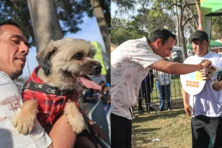 Presidente Jos Jeri durante su participacin en campaa de adopcin.