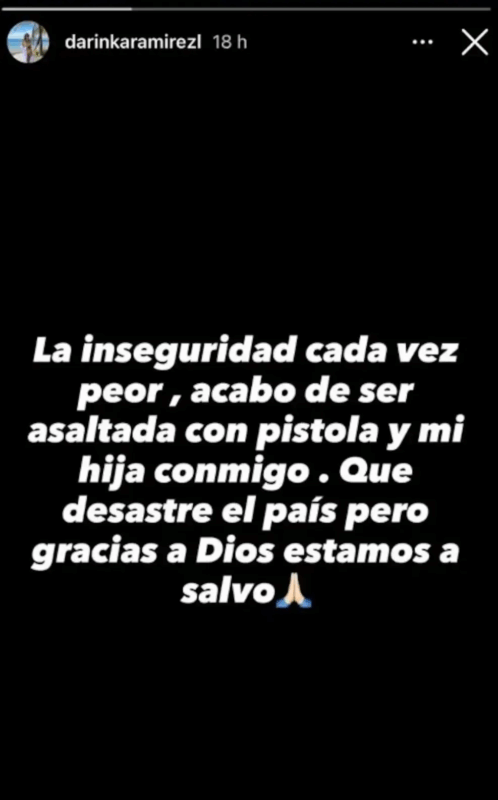 Publicacion de Darinka Ramirez en Instagram