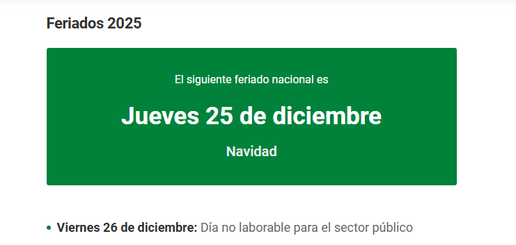 El Peruano confirma que el 26 de diciembre será día no laborable para sector público.