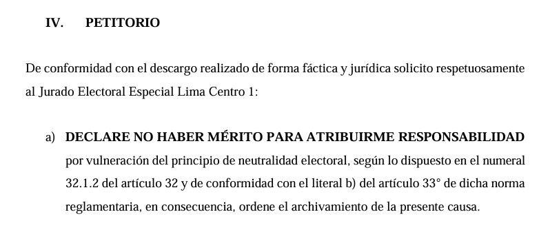 Parte de los descargos de Jos Jer.