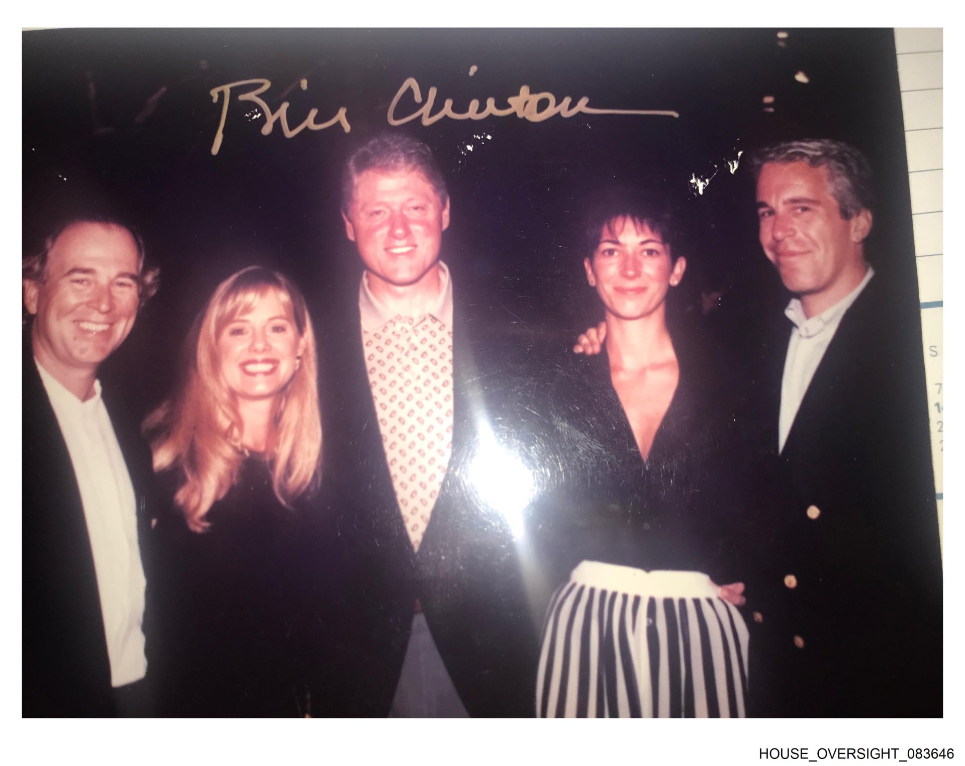 Bill Clinton con Epstein y Ghislaine Maxwell.