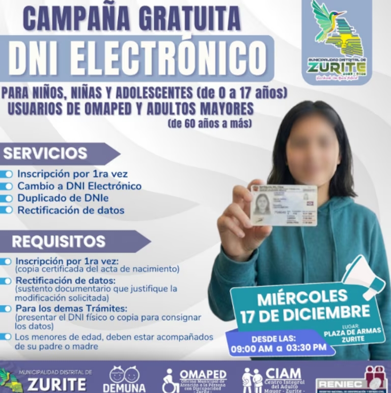 Campaña de la Municipalidad Distrital de Zurite