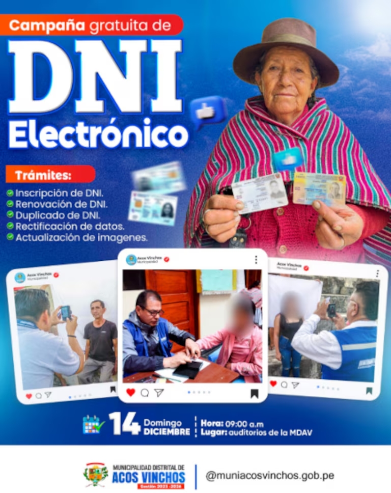 Campaña de Municipalidad Distrital de Acos Vinchos