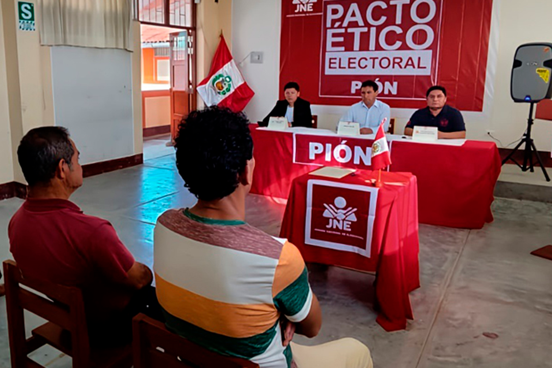 JNE busca que organizaciones se comprometan a llevar un proceso electoral pacífico y sin afrentas violentas.