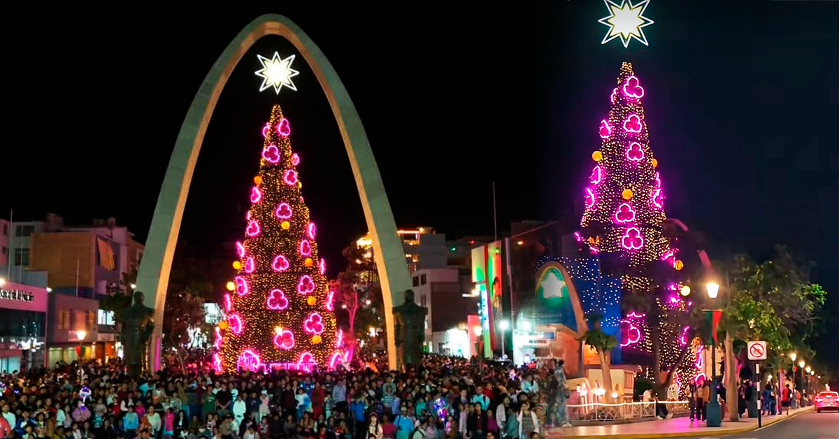 Así es el árbol de Navidad más alto del Perú: Más de 30 metros de altura y adornos históricos