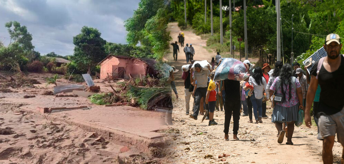 Miles de damnificados tras intensas lluvias en Bolivia.