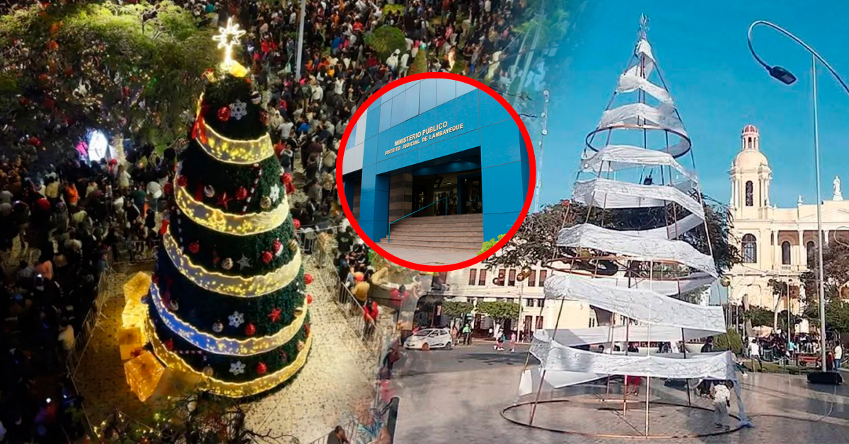 Chiclayo: Fiscalía inicia investigación por polémico árbol navideño y contrato de más de 20 mil soles