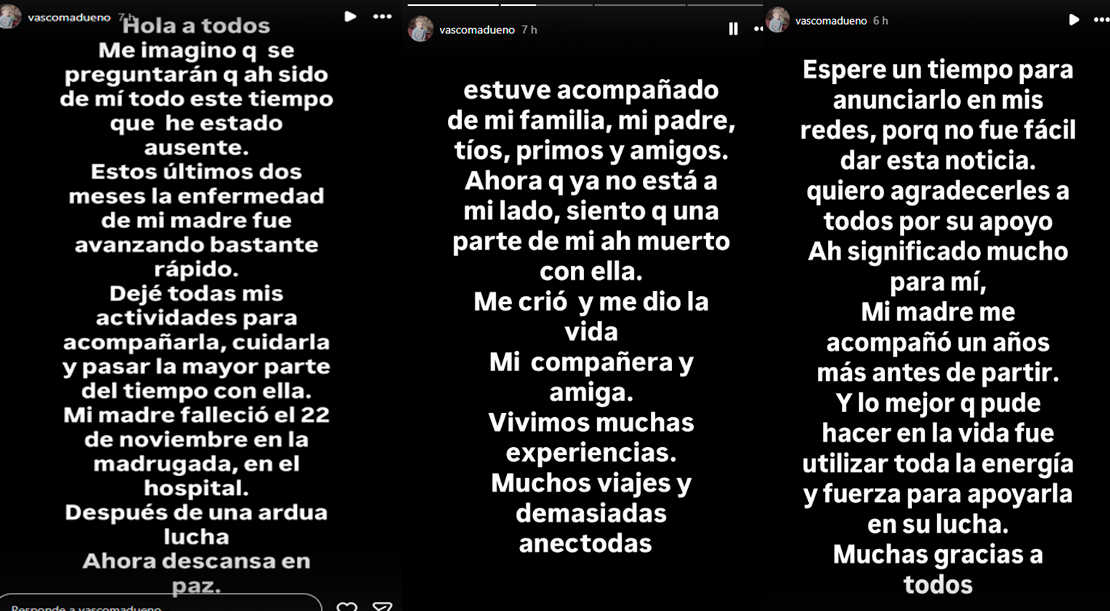 Mensaje de Vasco Madue�o.