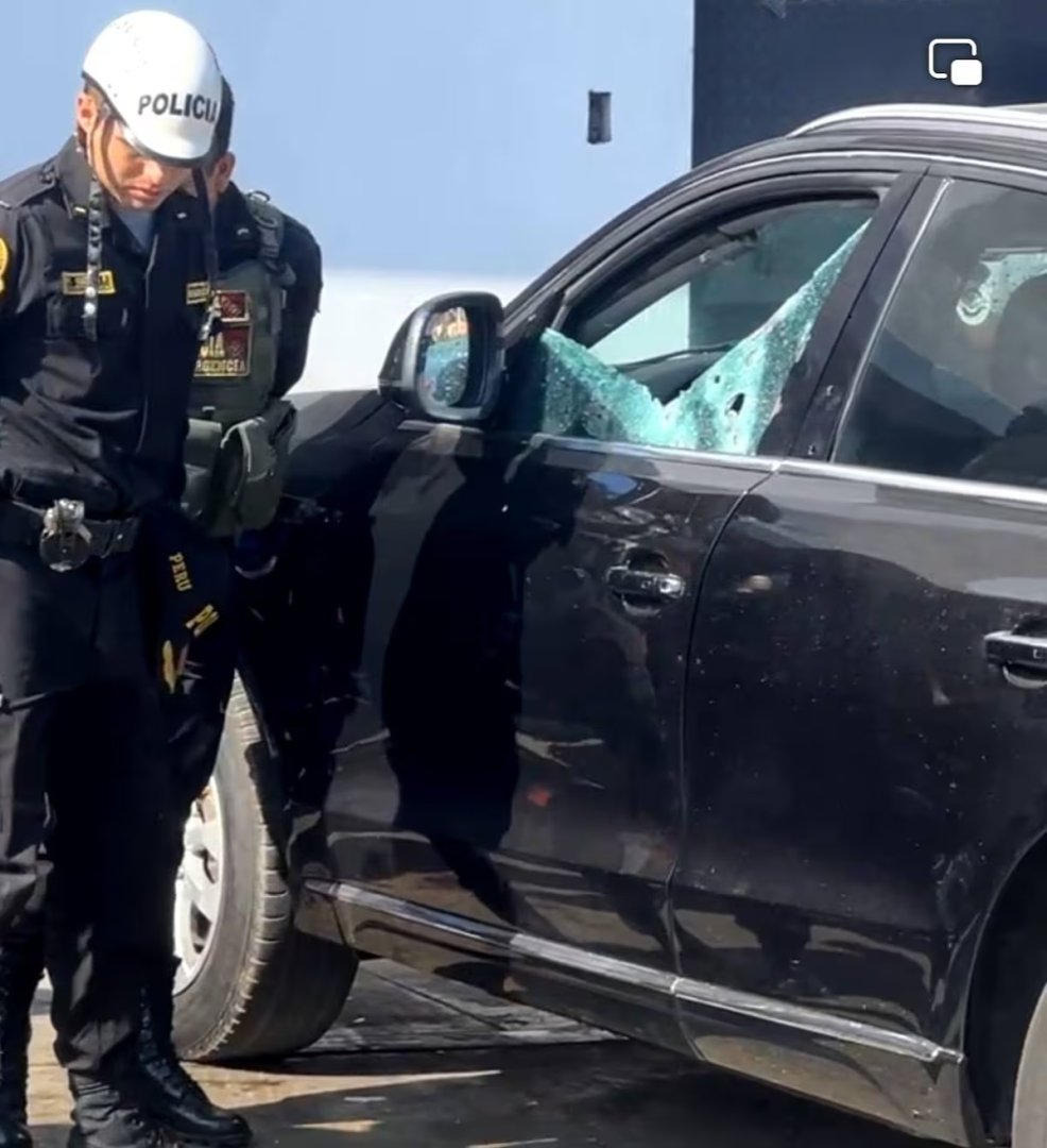 El carro de la v�ctima del feroz ataque.