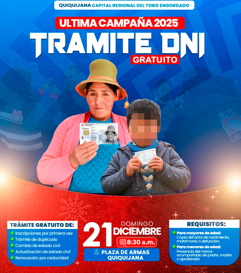 Tr�mite DNI electr�nico en Cusco.