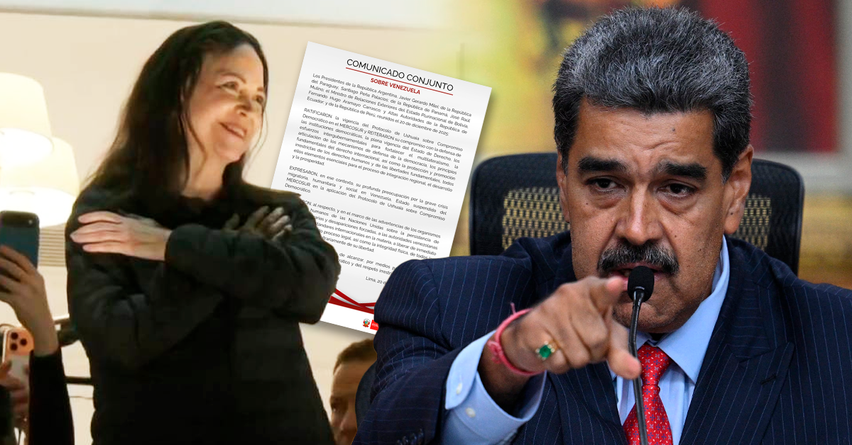 Machado reconoce respaldo de Perú, Argentina y otros países que exigen democracia en Venezuela