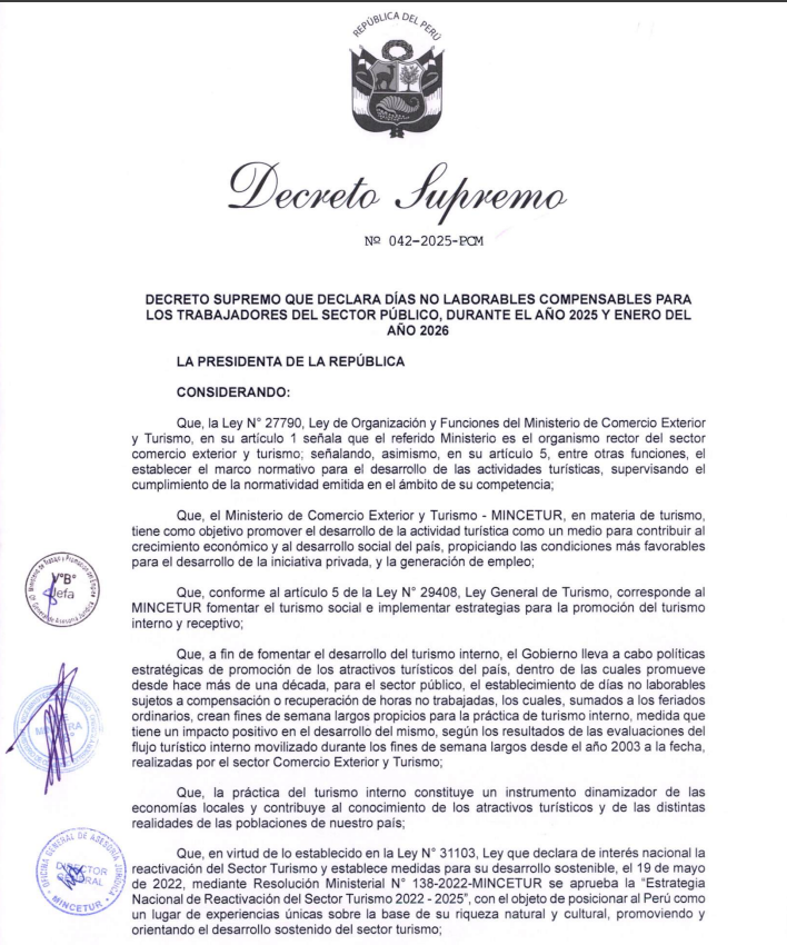 Decreto Supremo N.� 042-2025-PCM