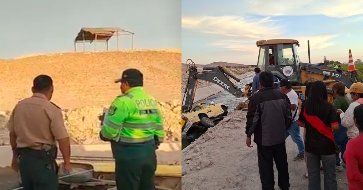 Arequipa: Albañil perdió la vida ahogado tras caer de camioneta en canal de regadío