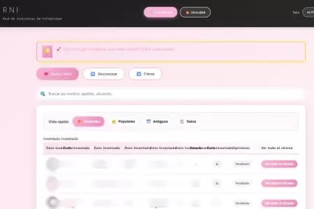 El Registro Nacional de Infieles