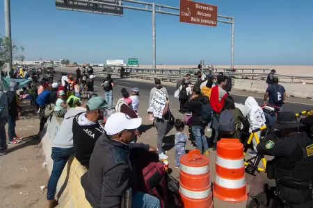Crisis migratoria en la frontera de Per y Chile.