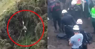 Joven electricista cay a un abismo en Hunuco y perdi la vida.