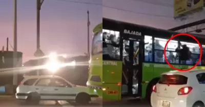 Pasajeros intentaron escapar de bus que iba a ser arrollado por tren.