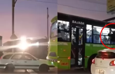 Pasajeros intentaron escapar de bus que iba a ser arrollado por tren.