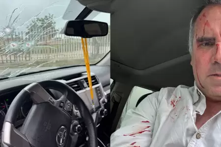 Rafael Belaunde fue atacado a balazos dentro de su vehculo en Cerro Azul.