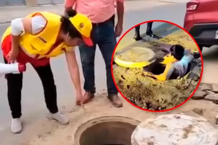 Joven que intentaba robar cables de la va pblica fue hallado dentro del buzn.