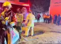 Ate: Incendio en cochera deja ms de 15 buses de transporte pblico calcinados