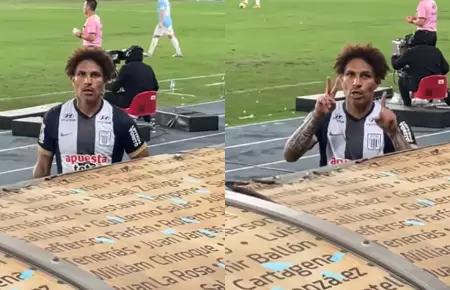 Paolo Guerrero se cruz con un hincha de Cristal en el Estadio Nacional.