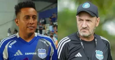Entrenador de Emelec habl sobre el futuro de Christian Cueva en Emelec.