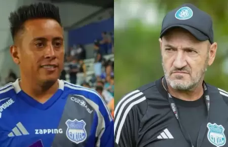 Entrenador de Emelec habl sobre el futuro de Christian Cueva en Emelec.
