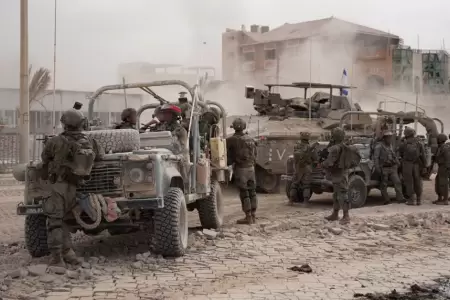 Tropas de las FDI en alguna ciudad tomada en Gaza.