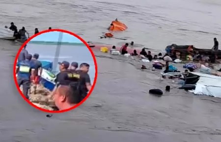 Ucayali: recuperan una de las naves hundidas tras la tragedia.