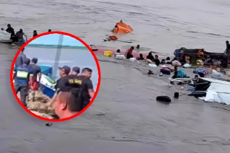 Ucayali: recuperan una de las naves hundidas tras la tragedia.