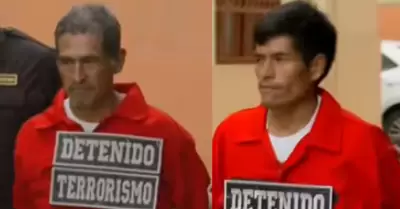 Dos presuntos miembros de Sendero Luminoso