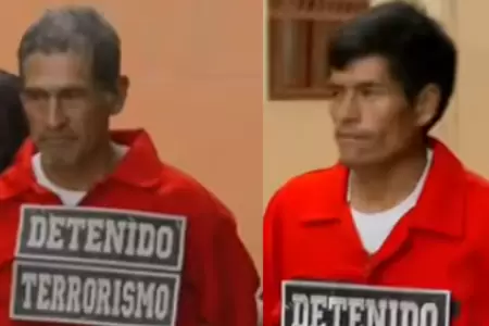 Dos presuntos miembros de Sendero Luminoso