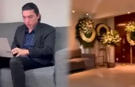 Joven rinde examen en velorio de su padre.