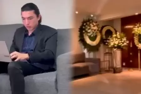 Joven rinde examen en velorio de su padre.