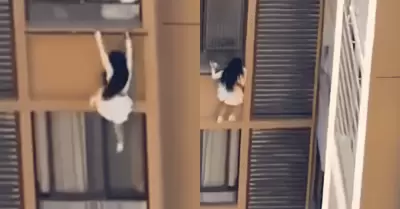 Mujer escap por ventana para evitar ser descubierta por la esposa de su amante