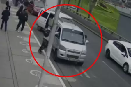 Colectivero es atacado a balazos en plena Javier Prado.