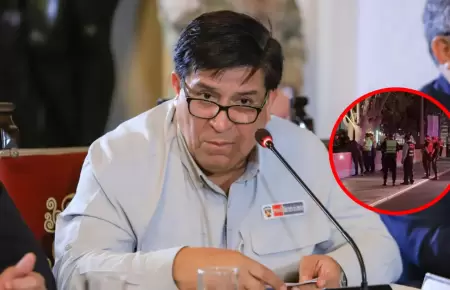 Ministro del Interior Vicente Tiburcio defiende el estado de emergencia.