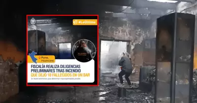 Fiscala Provincial Penal de Huancan inicia diligencias tras voraz incendio