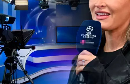 Presentadora deportiva se desmaya en plena transmisin.