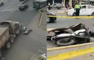 Efectivo PNP perdi la vida en la Panamericana Norte: Volquete lo arroll cuando iba en motocicleta