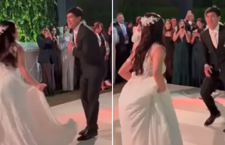 'Tunche' Rivera baila 'Anaconda' en su boda